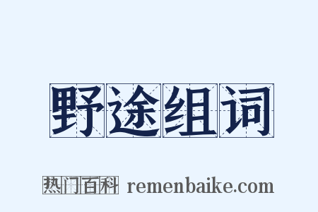 野途组词是什么意思的图片